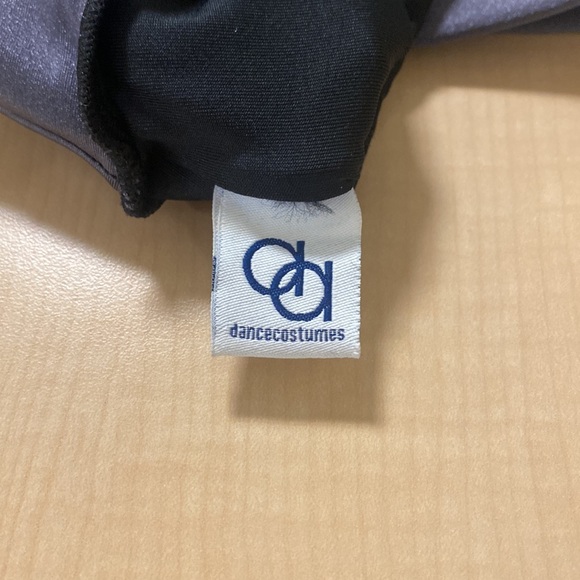 AA Dance Costumes Rain Set Metallic Gray AXS - Picture 3 of 3